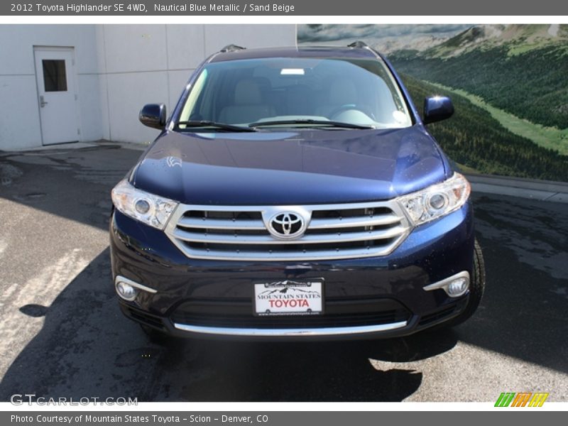 Nautical Blue Metallic / Sand Beige 2012 Toyota Highlander SE 4WD