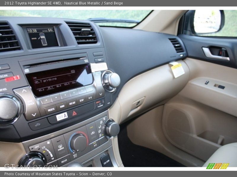 Nautical Blue Metallic / Sand Beige 2012 Toyota Highlander SE 4WD
