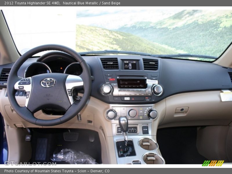 Nautical Blue Metallic / Sand Beige 2012 Toyota Highlander SE 4WD