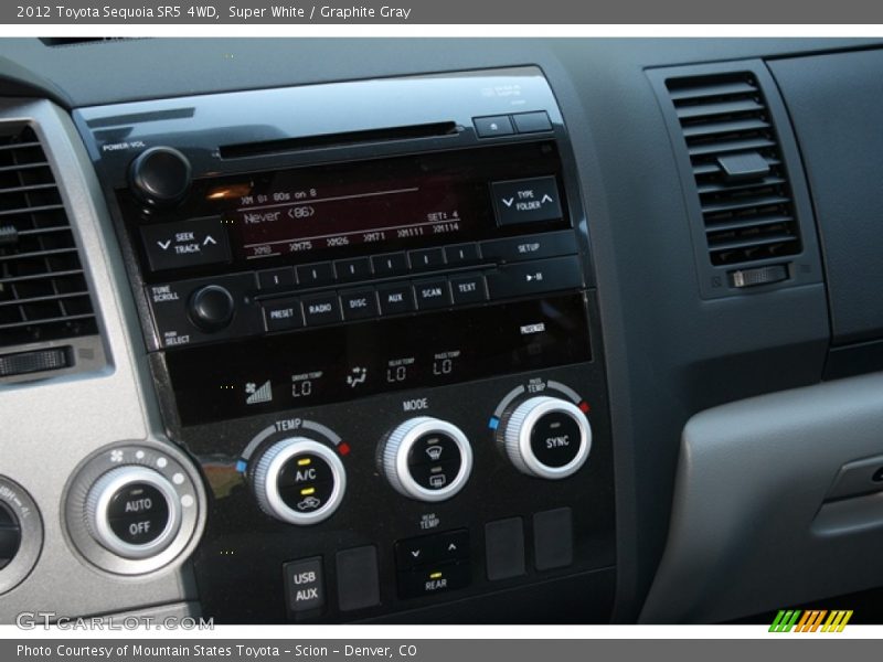Super White / Graphite Gray 2012 Toyota Sequoia SR5 4WD