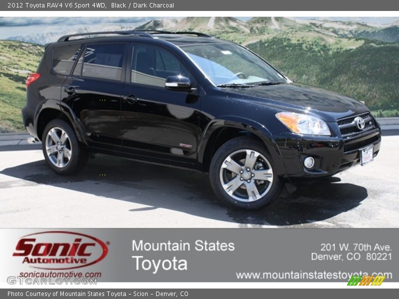 Black / Dark Charcoal 2012 Toyota RAV4 V6 Sport 4WD