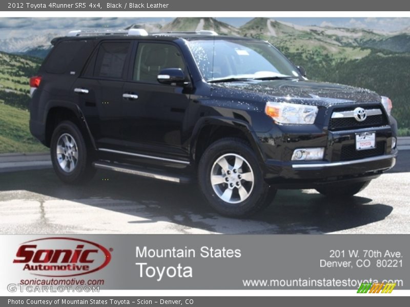 Black / Black Leather 2012 Toyota 4Runner SR5 4x4