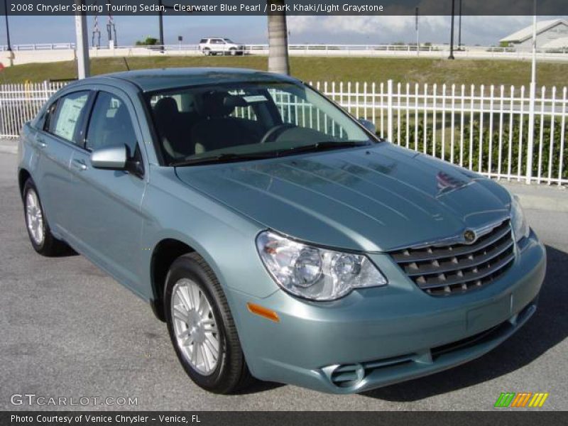 Clearwater Blue Pearl / Dark Khaki/Light Graystone 2008 Chrysler Sebring Touring Sedan