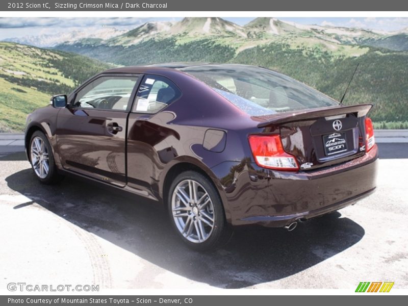 Sizzling Crimson Mica / Dark Charcoal 2012 Scion tC