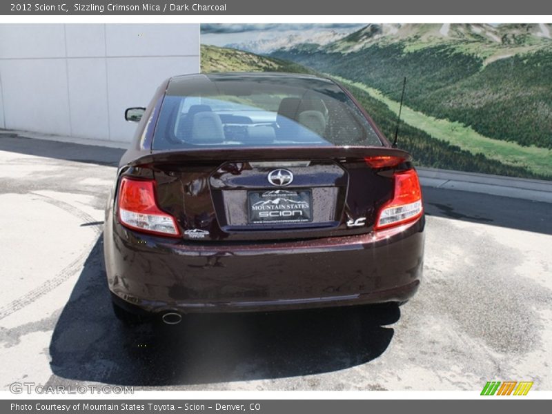 Sizzling Crimson Mica / Dark Charcoal 2012 Scion tC