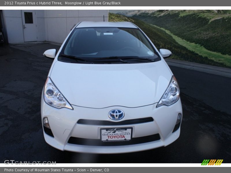 Moonglow / Light Blue Gray/Black 2012 Toyota Prius c Hybrid Three
