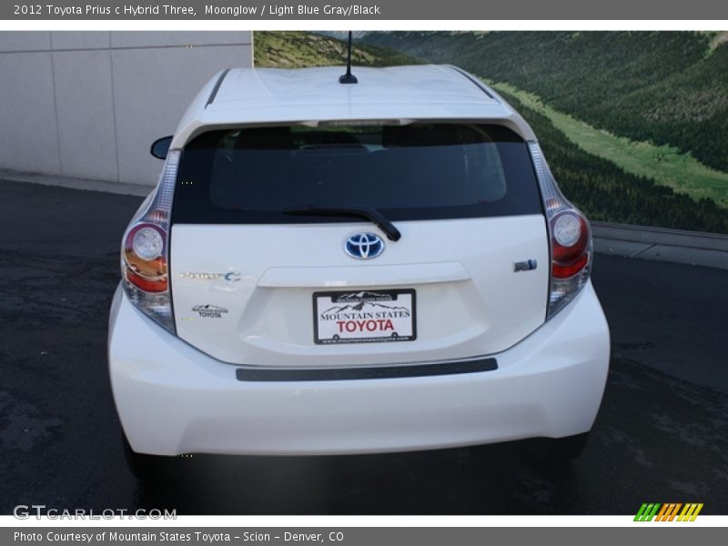 Moonglow / Light Blue Gray/Black 2012 Toyota Prius c Hybrid Three