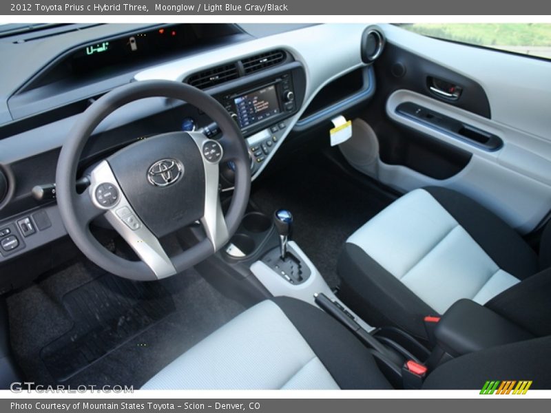 Light Blue Gray/Black Interior - 2012 Prius c Hybrid Three 