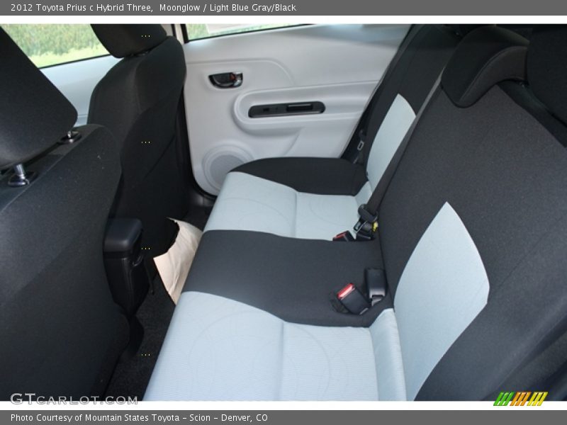  2012 Prius c Hybrid Three Light Blue Gray/Black Interior