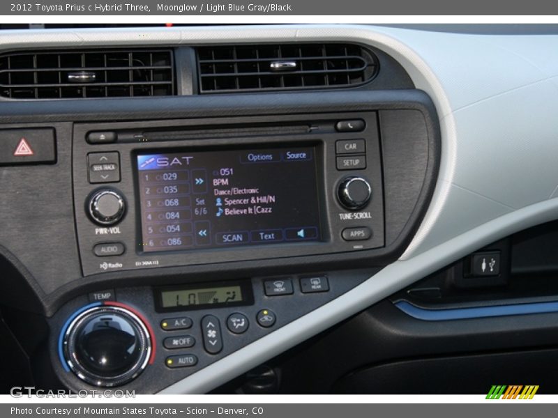 Controls of 2012 Prius c Hybrid Three