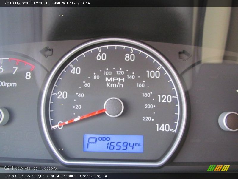 Natural Khaki / Beige 2010 Hyundai Elantra GLS