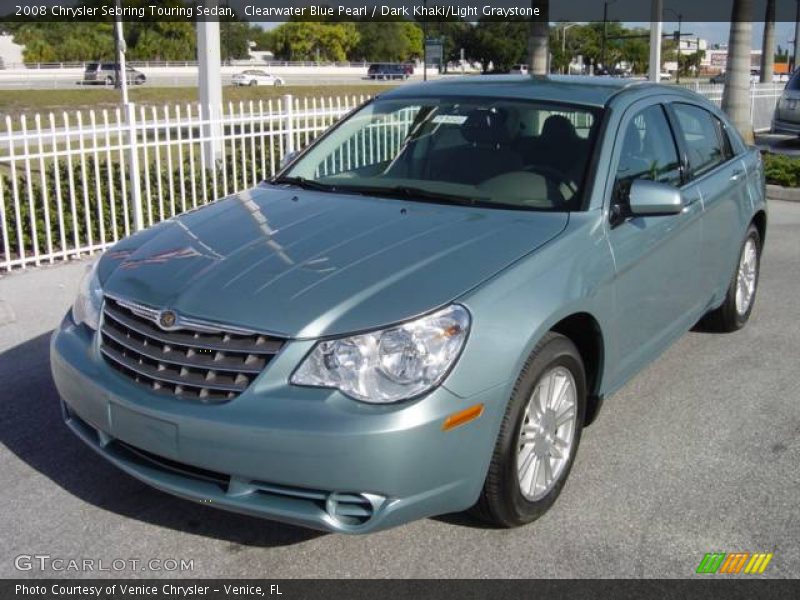 Clearwater Blue Pearl / Dark Khaki/Light Graystone 2008 Chrysler Sebring Touring Sedan