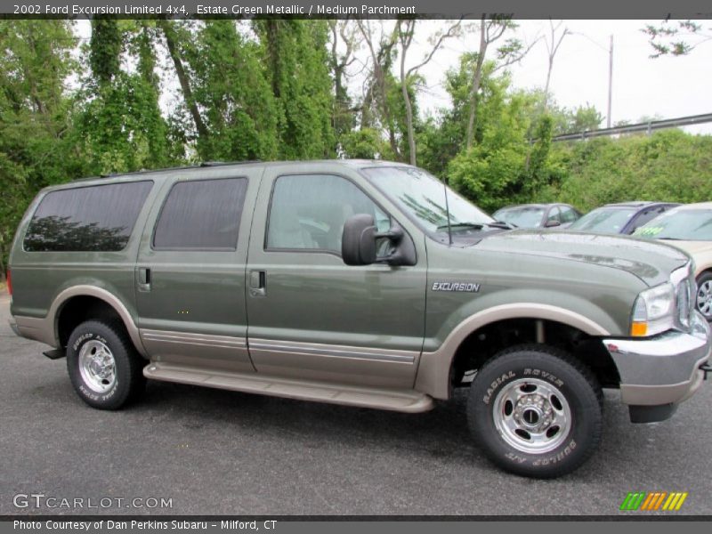 Estate Green Metallic / Medium Parchment 2002 Ford Excursion Limited 4x4
