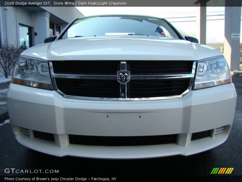Stone White / Dark Khaki/Light Graystone 2008 Dodge Avenger SXT
