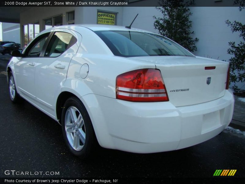 Stone White / Dark Khaki/Light Graystone 2008 Dodge Avenger SXT