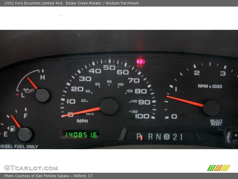 Estate Green Metallic / Medium Parchment 2002 Ford Excursion Limited 4x4