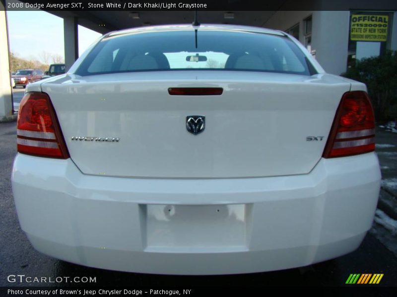 Stone White / Dark Khaki/Light Graystone 2008 Dodge Avenger SXT