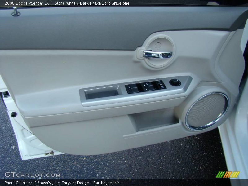 Stone White / Dark Khaki/Light Graystone 2008 Dodge Avenger SXT