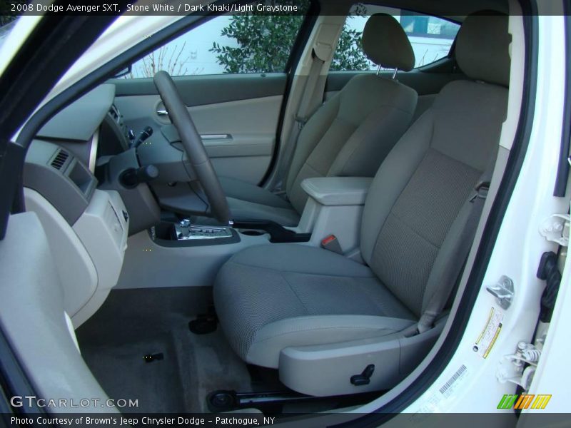 Stone White / Dark Khaki/Light Graystone 2008 Dodge Avenger SXT