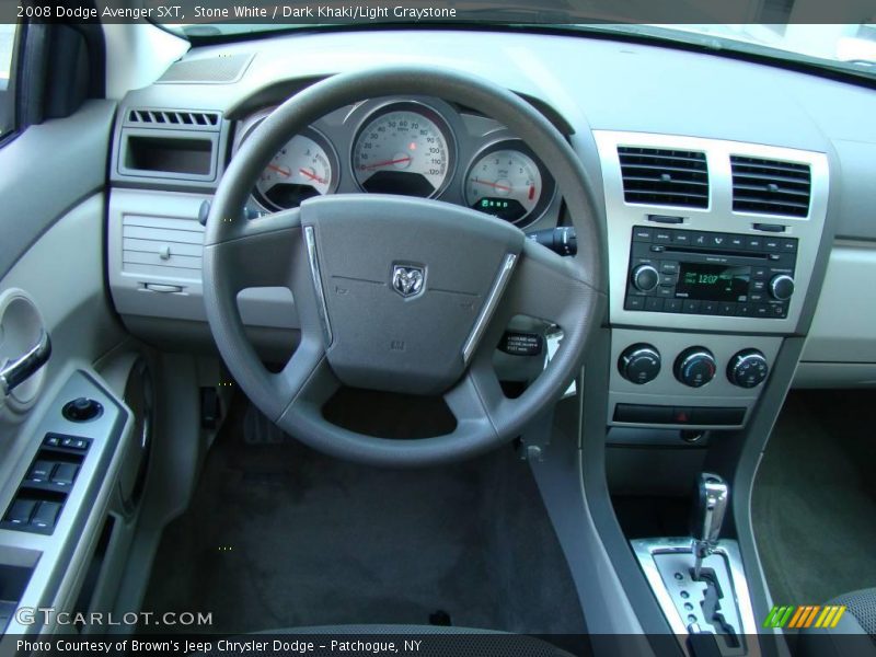 Stone White / Dark Khaki/Light Graystone 2008 Dodge Avenger SXT