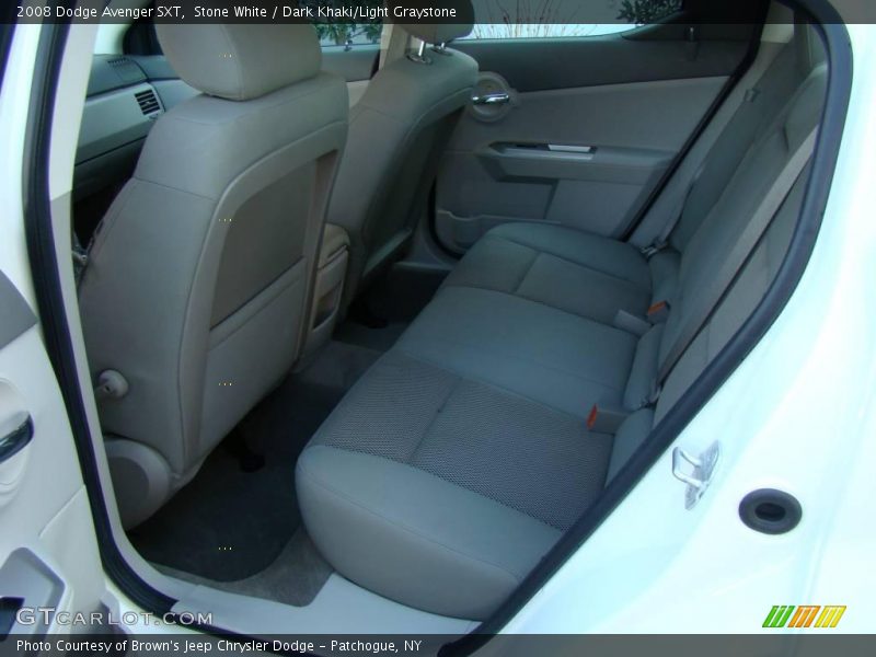 Stone White / Dark Khaki/Light Graystone 2008 Dodge Avenger SXT