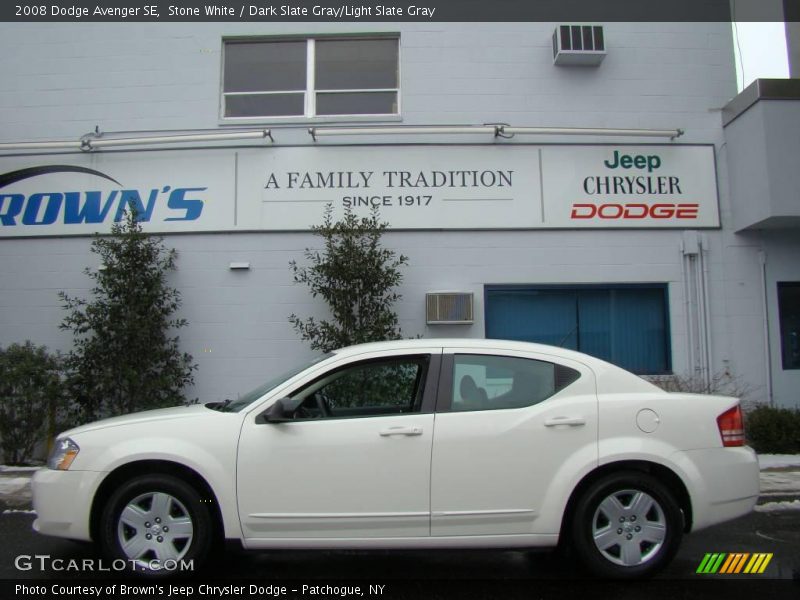Stone White / Dark Slate Gray/Light Slate Gray 2008 Dodge Avenger SE