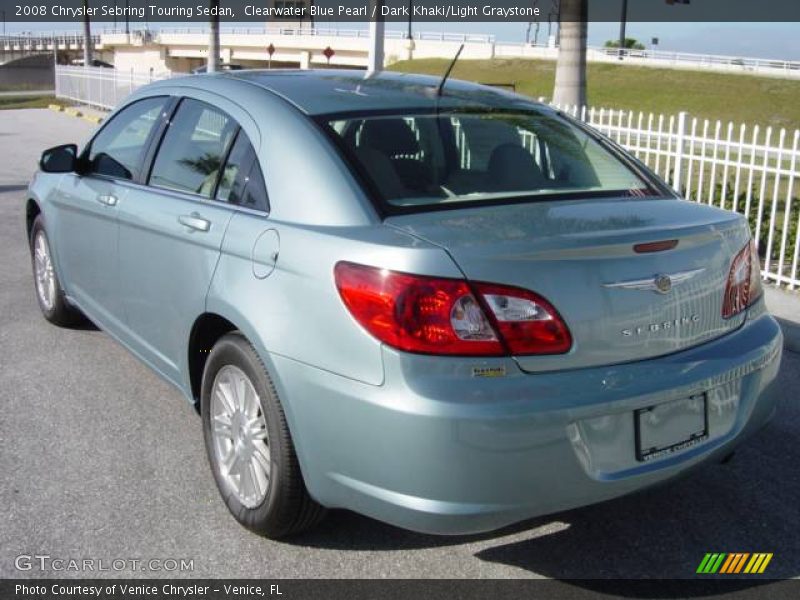 Clearwater Blue Pearl / Dark Khaki/Light Graystone 2008 Chrysler Sebring Touring Sedan