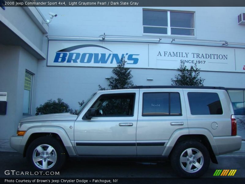 Light Graystone Pearl / Dark Slate Gray 2008 Jeep Commander Sport 4x4
