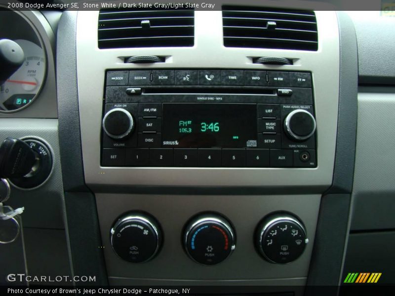 Stone White / Dark Slate Gray/Light Slate Gray 2008 Dodge Avenger SE