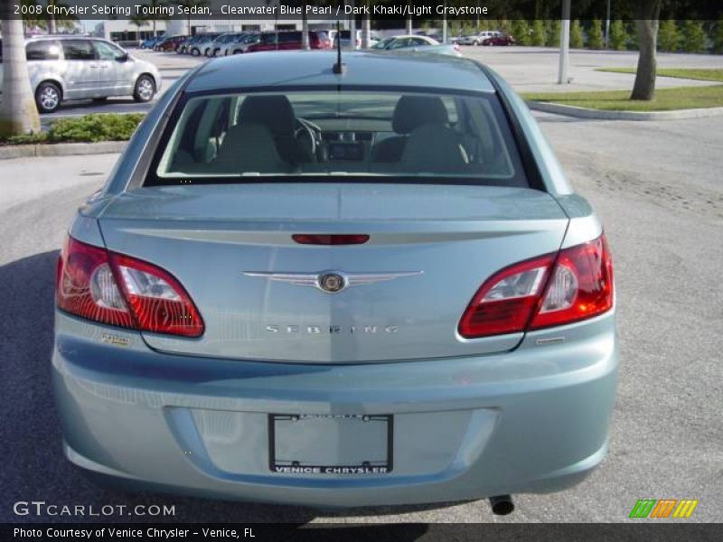 Clearwater Blue Pearl / Dark Khaki/Light Graystone 2008 Chrysler Sebring Touring Sedan