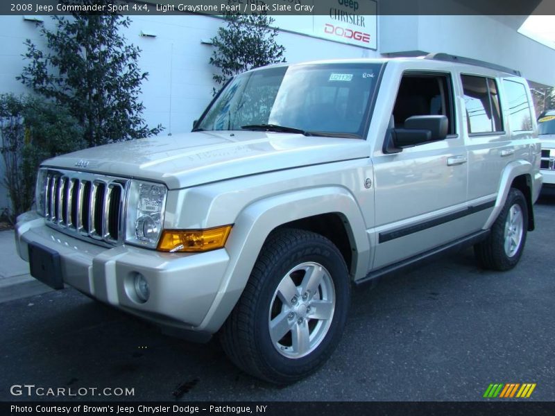 Light Graystone Pearl / Dark Slate Gray 2008 Jeep Commander Sport 4x4