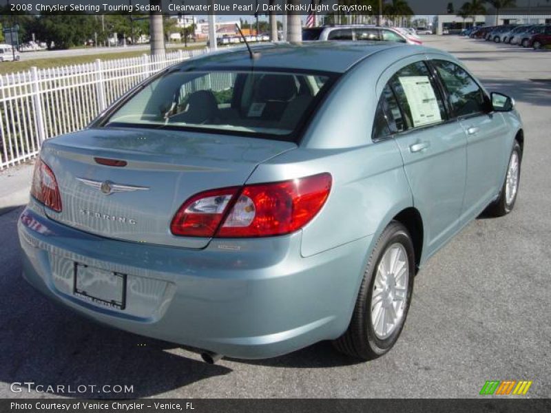 Clearwater Blue Pearl / Dark Khaki/Light Graystone 2008 Chrysler Sebring Touring Sedan