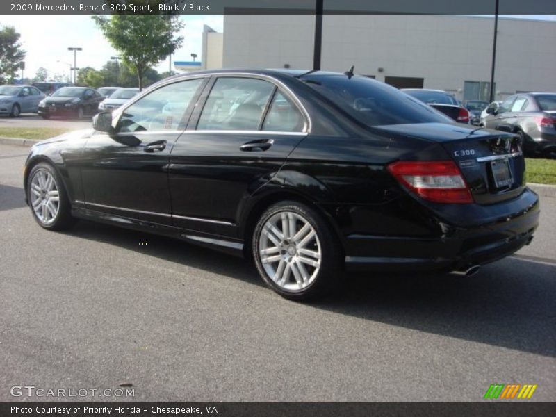 Black / Black 2009 Mercedes-Benz C 300 Sport