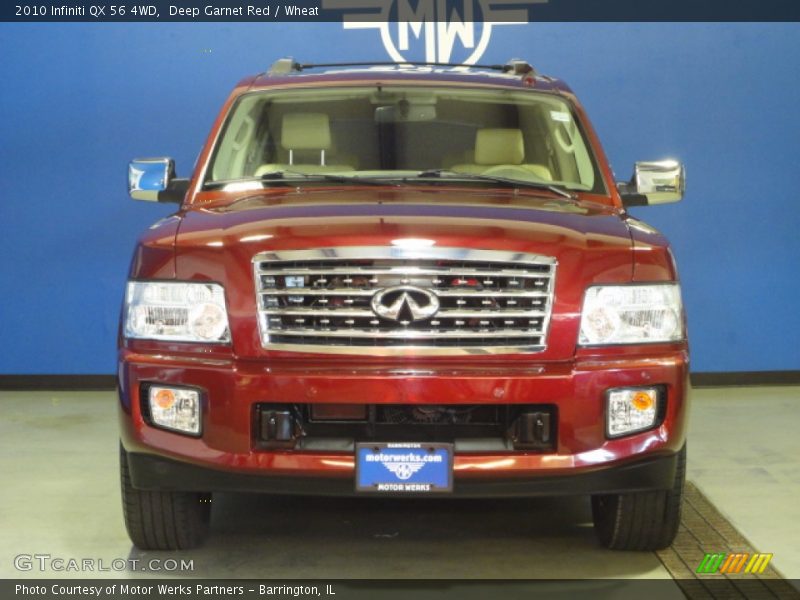Deep Garnet Red / Wheat 2010 Infiniti QX 56 4WD