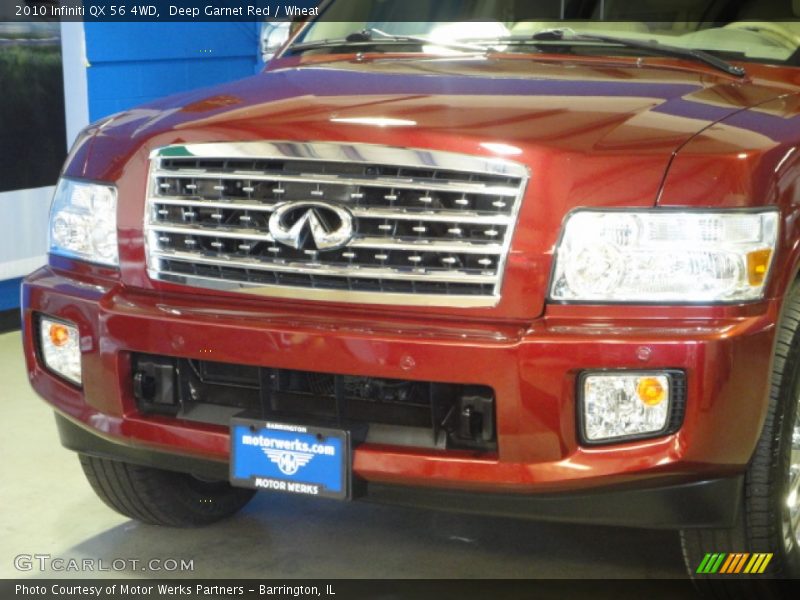 Deep Garnet Red / Wheat 2010 Infiniti QX 56 4WD