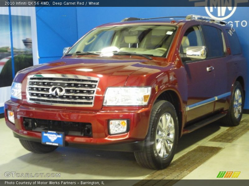 Deep Garnet Red / Wheat 2010 Infiniti QX 56 4WD