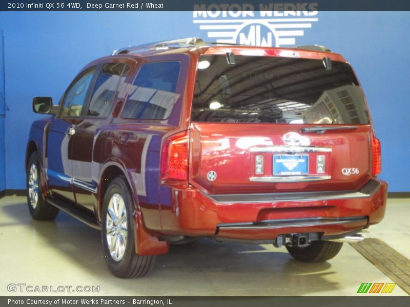 Deep Garnet Red / Wheat 2010 Infiniti QX 56 4WD
