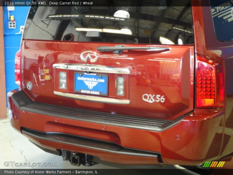 Deep Garnet Red / Wheat 2010 Infiniti QX 56 4WD