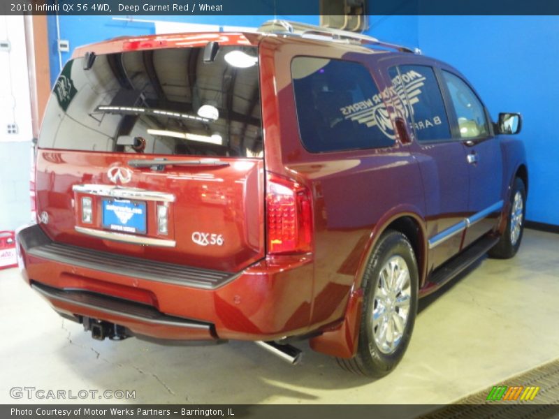 Deep Garnet Red / Wheat 2010 Infiniti QX 56 4WD