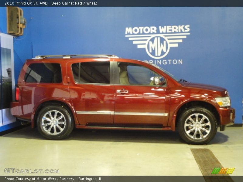 Deep Garnet Red / Wheat 2010 Infiniti QX 56 4WD