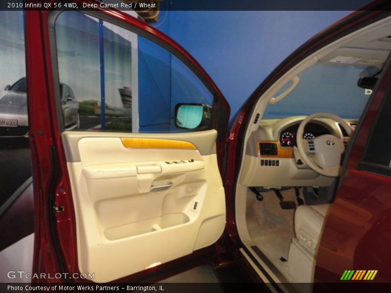 Deep Garnet Red / Wheat 2010 Infiniti QX 56 4WD