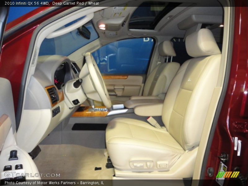 Deep Garnet Red / Wheat 2010 Infiniti QX 56 4WD