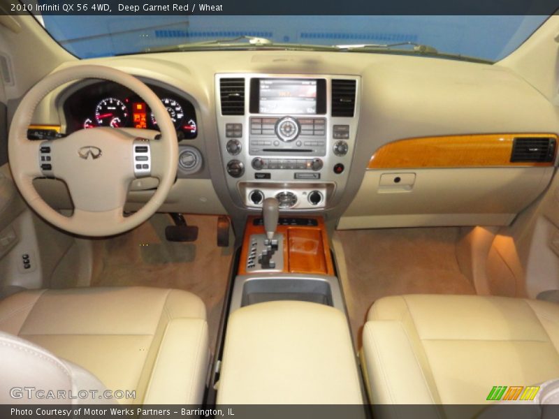 Deep Garnet Red / Wheat 2010 Infiniti QX 56 4WD