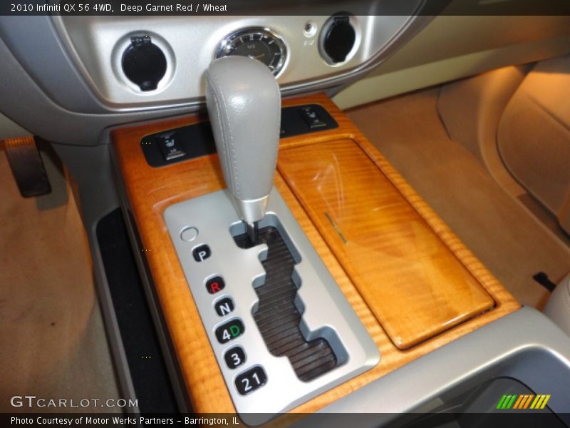 Deep Garnet Red / Wheat 2010 Infiniti QX 56 4WD