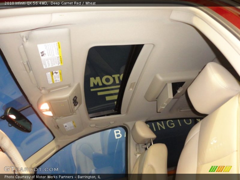 Deep Garnet Red / Wheat 2010 Infiniti QX 56 4WD