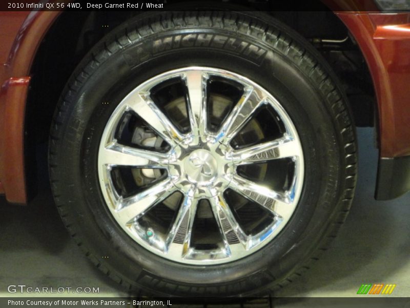 Deep Garnet Red / Wheat 2010 Infiniti QX 56 4WD