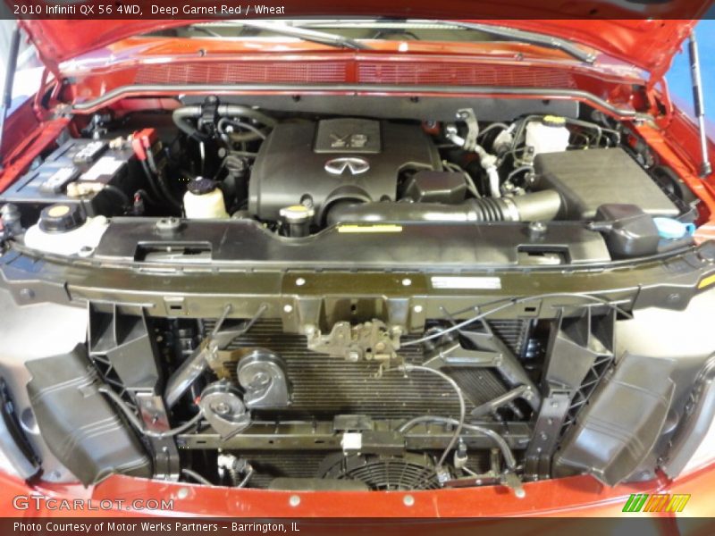 Deep Garnet Red / Wheat 2010 Infiniti QX 56 4WD