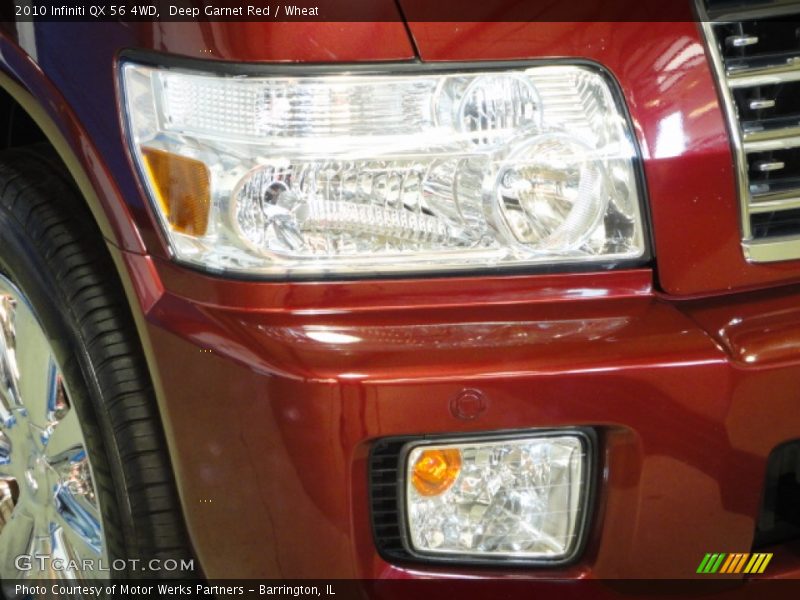 Deep Garnet Red / Wheat 2010 Infiniti QX 56 4WD