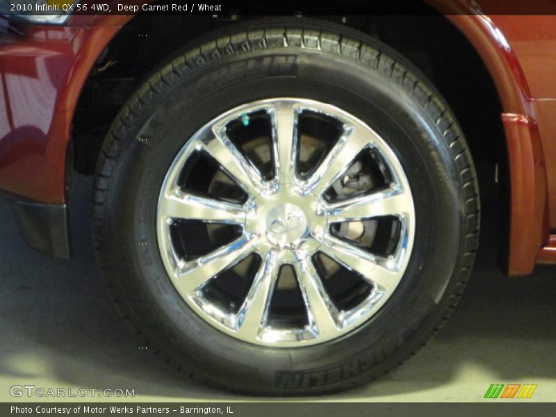 Deep Garnet Red / Wheat 2010 Infiniti QX 56 4WD
