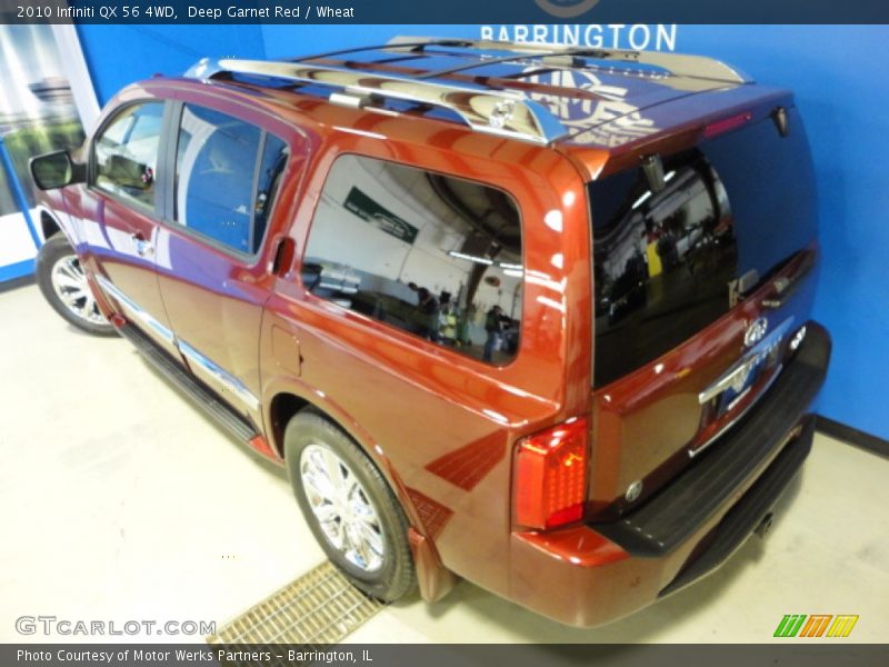 Deep Garnet Red / Wheat 2010 Infiniti QX 56 4WD